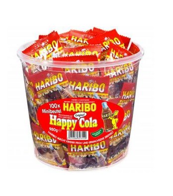 Haribo, żelki o smaku cola Happy Cola, 100 x 10 g