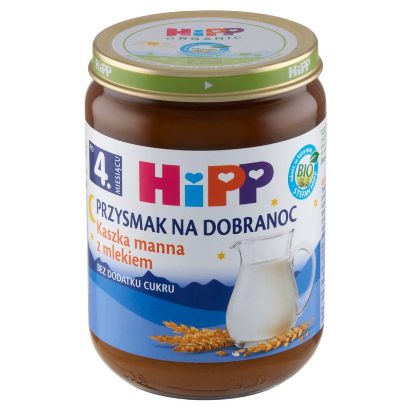 Hipp PRZYSMAK NA DOBRANOC KASZKA MANNA Z MLEKIEM HIPP BIO 190 G 25862871