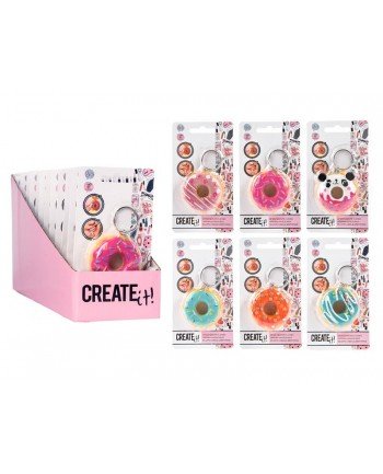 Canenco Create it! Brelok donut z błyszczykiem do ust, mix wzorów 8712916089582
