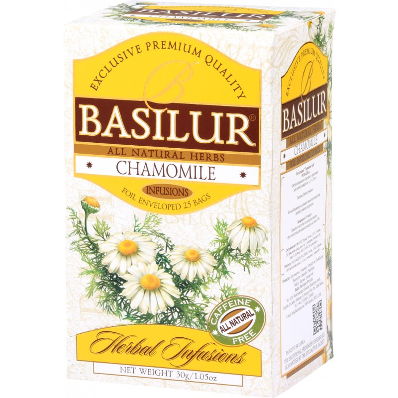 Basilur CAMOMILE herbata ziołowa RUMIANEK saszetki - 25 x 1,2 g