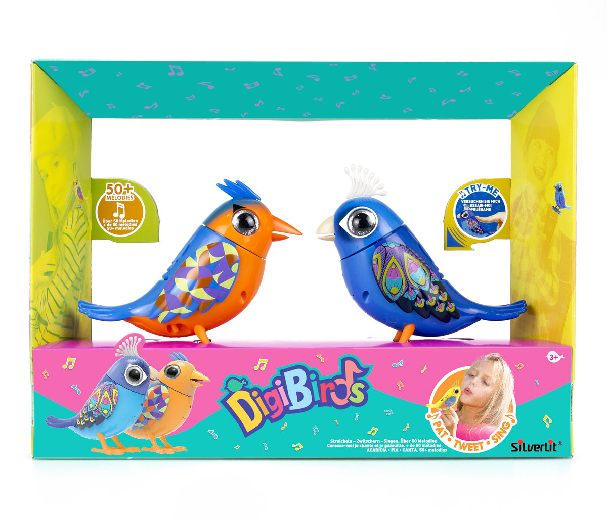 Silverlit, zabawka interaktywna DigiBirds Twin Pack