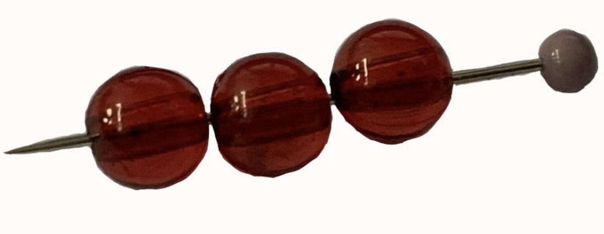 Korale Akrylowe Kula 12mm (8szt) Bordo