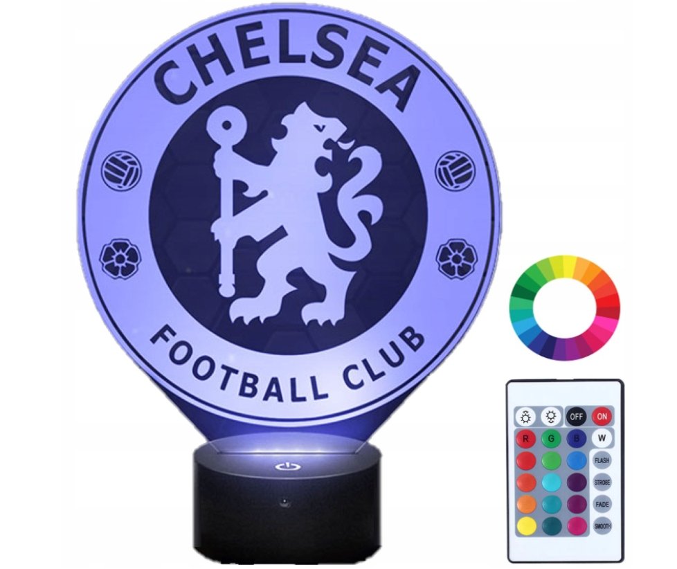 Lampka Nocna Klub Chelsea FC 3D Led Pilot Imię