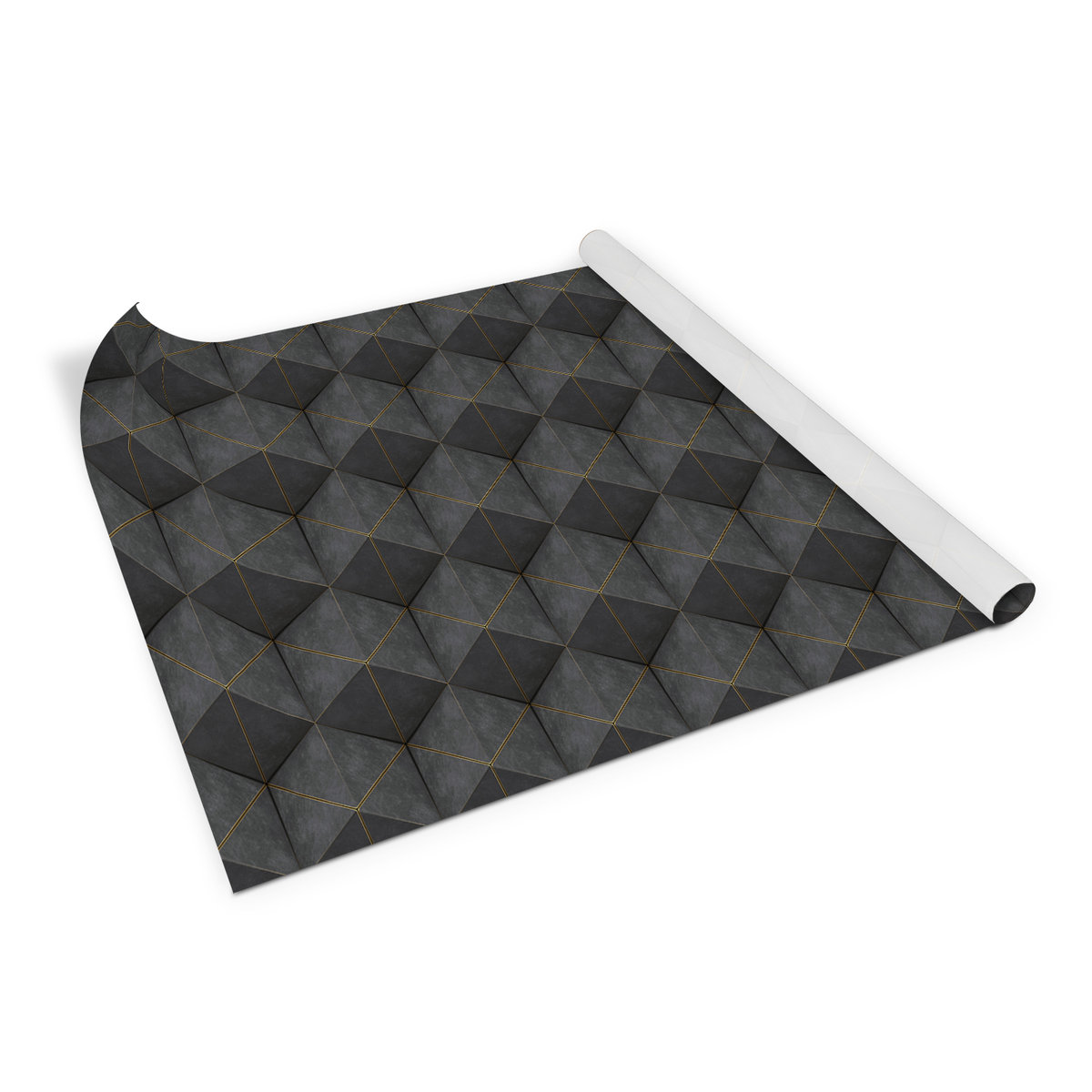 Samoprzylepna Okleina Szare Trójkąty 3D 100X50 Cm