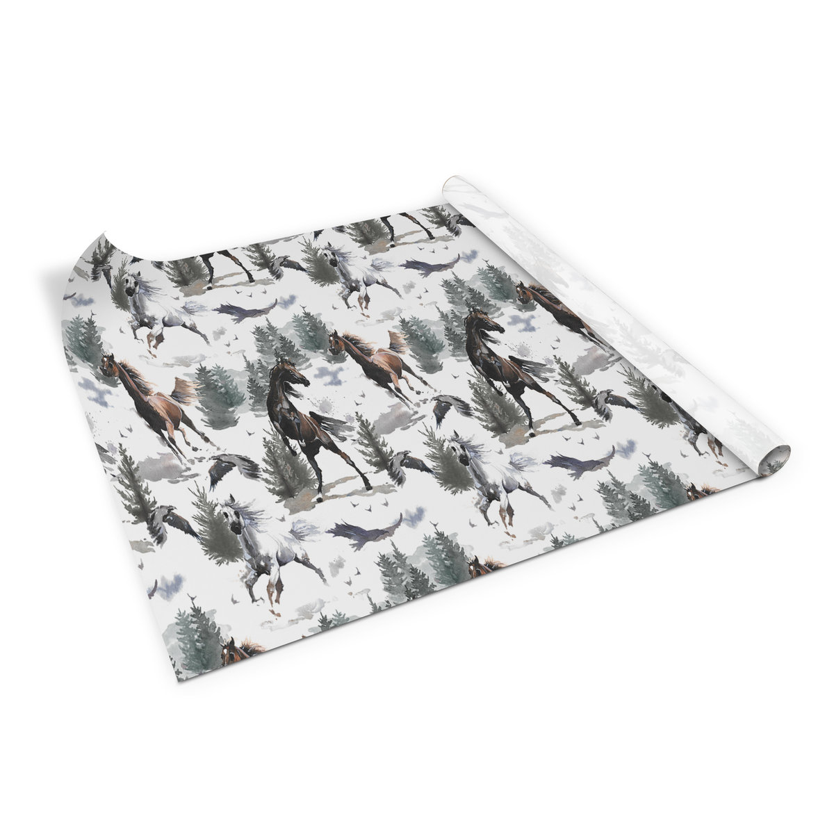 Samoprzylepna Okleina Meblowa Pcv Konie 100X50 Cm