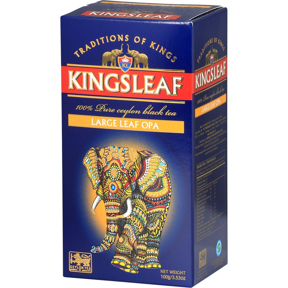 Kingsleaf LARGE LEAF OPA czarna herbata CEJLOŃSKA liściasta - 100 g