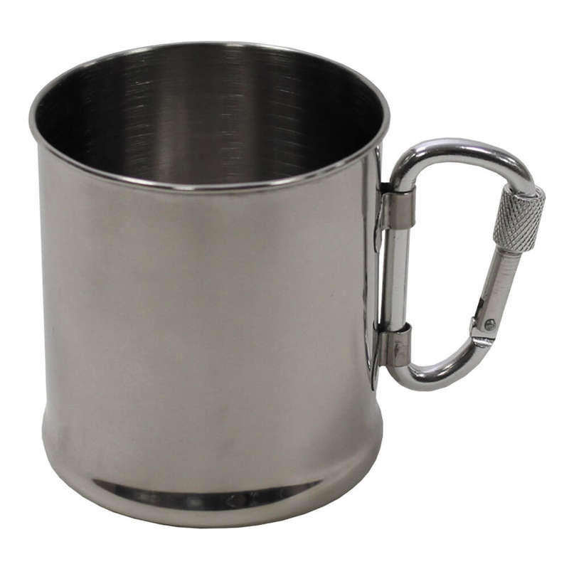 Fox Outdoor Kubek Stalowy z Karabińczykiem 220 ml