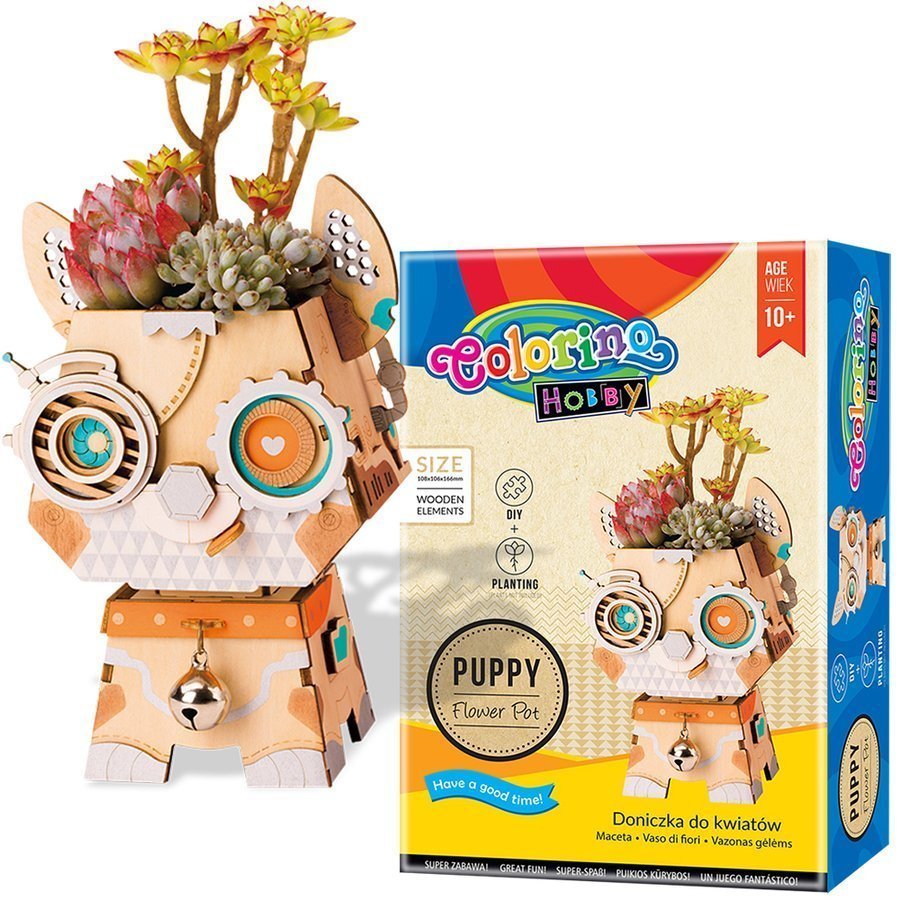 Colorino Puzzle 3D Figurka Z Doniczką Prezent Hit