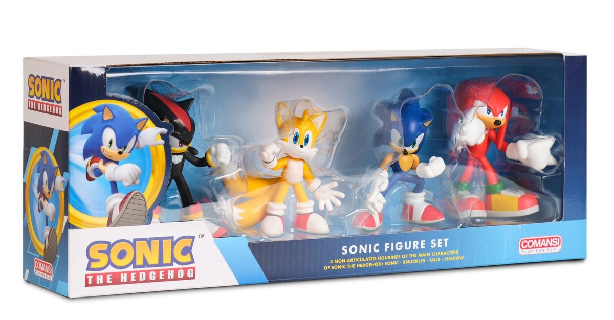 Sonic the Hedgehog Tails Knuckles Shadow Figurka Figurki Zestaw Figurek Sega