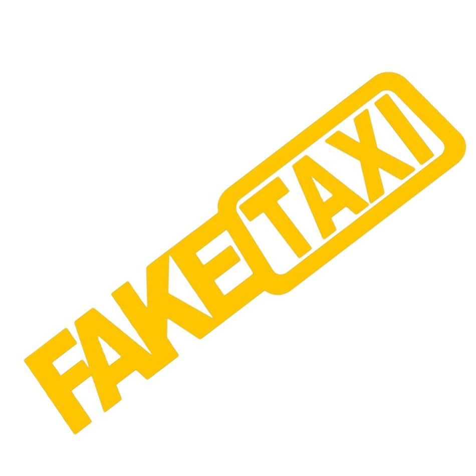 Naklejka FAKE TAXI na auto samochód motocykl 20CM