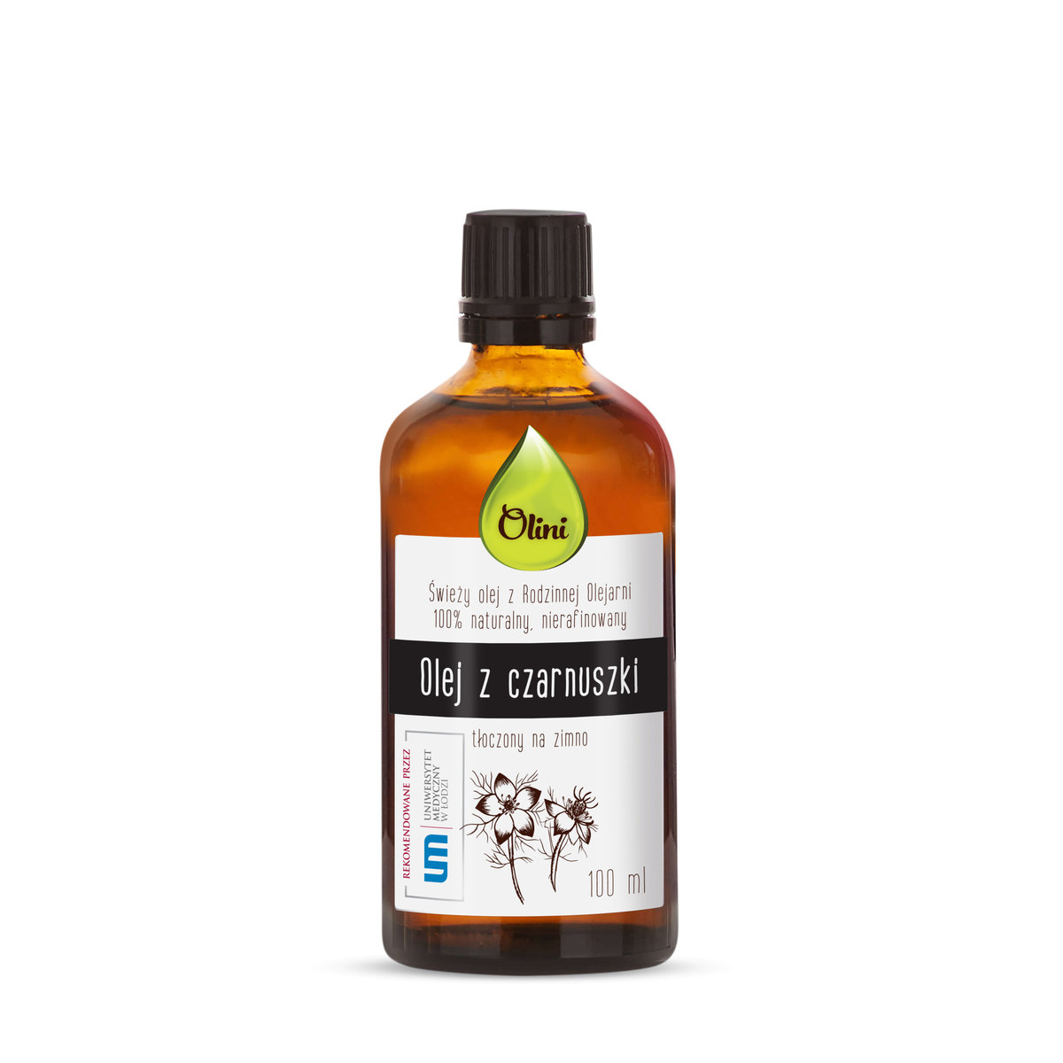 Olej z czarnuszki 100 ml Olini tłoczony na zimno