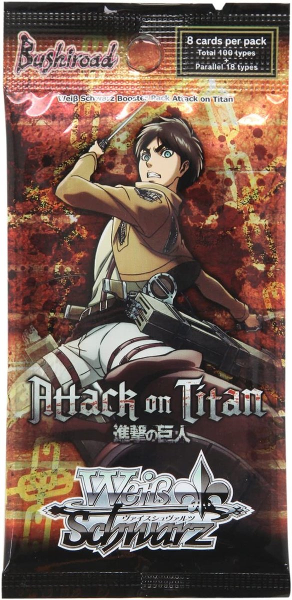 Attack on Titan Weiss Schwarz Karty kolekcjonerskie 8 sztuk vol. 1, Shingeki no Kyojin