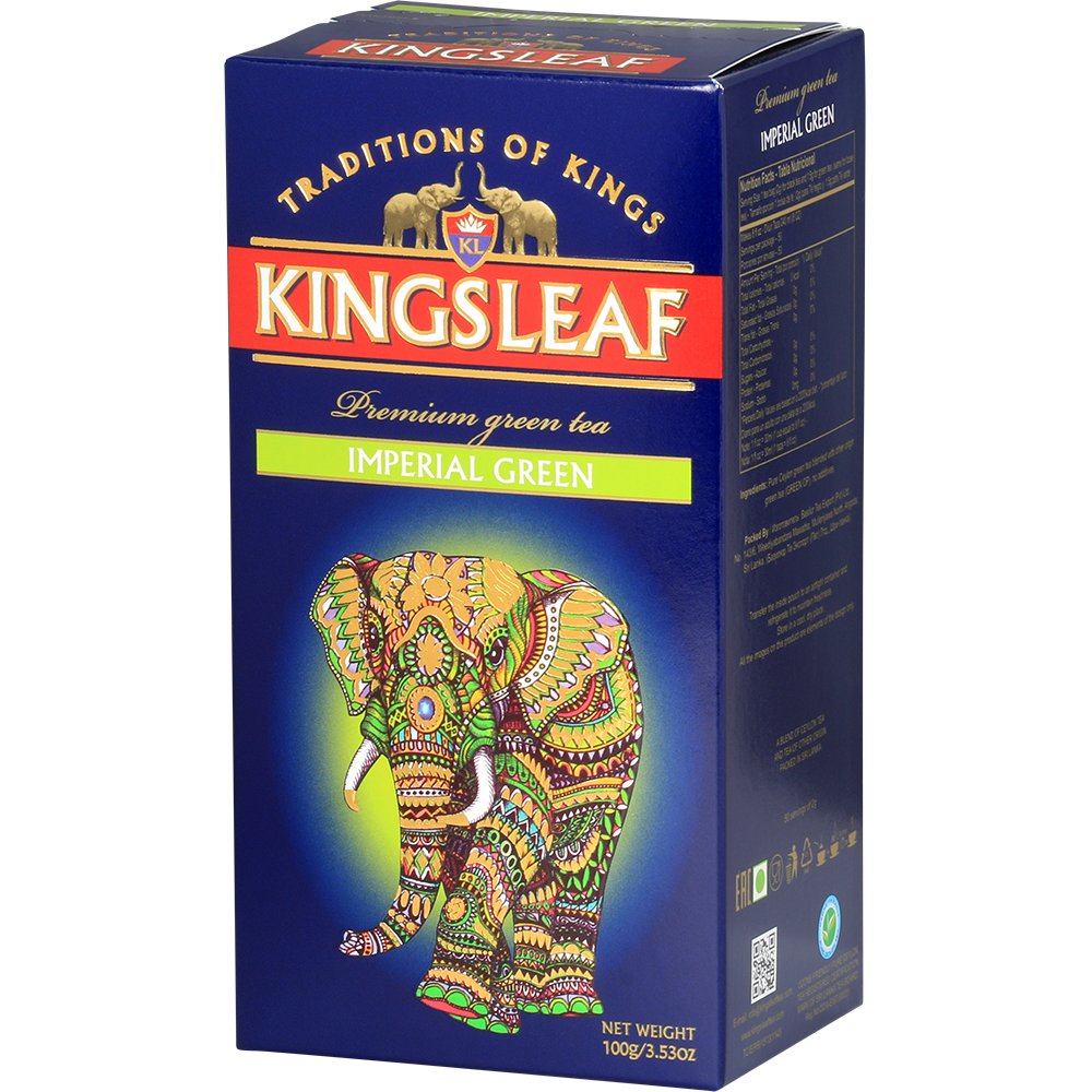 Kingsleaf IMPERIAL GREEN zielona herbata CEJLOŃSKA liściasta - 100 g