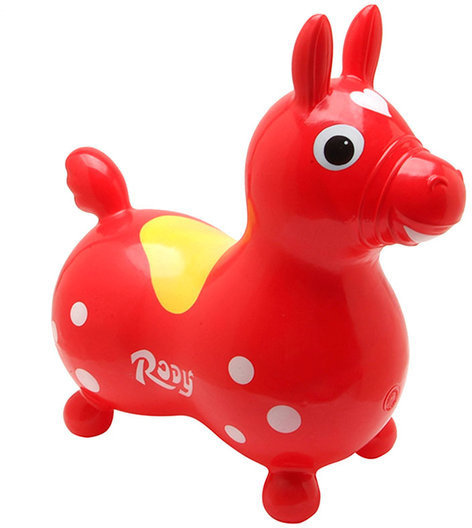 Konik skoczek Rody do skakania GYMNIC Czerwony