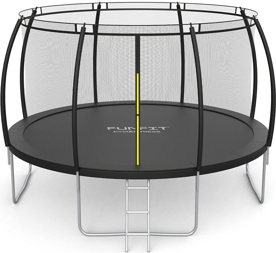 Trampolina Ogrodowa Premium Dla Dzieci 374Cm (12Ft) Z Siatką Wewnętrzną I Drabinką