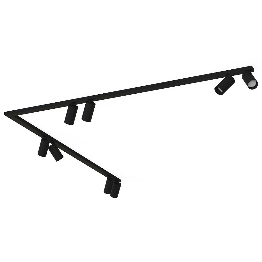 Nowodvorski Lampa punktowa listwa natynkowa narożna MONO VIII dł. 2x 150cm GU10 czarny 7721