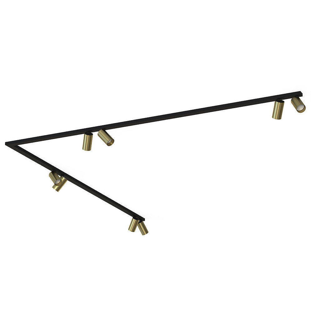 Nowodvorski Lampa punktowa listwa natynkowa narożna MONO VIII dł. 2x 200cm GU10 mosiądz 7757