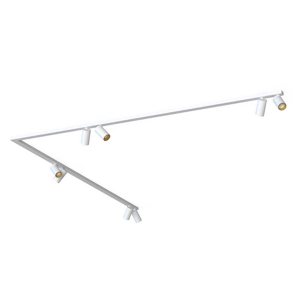 Nowodvorski Lampa punktowa listwa natynkowa narożna MONO VIII dł. 2x 200cm GU10 biały złoty 7697