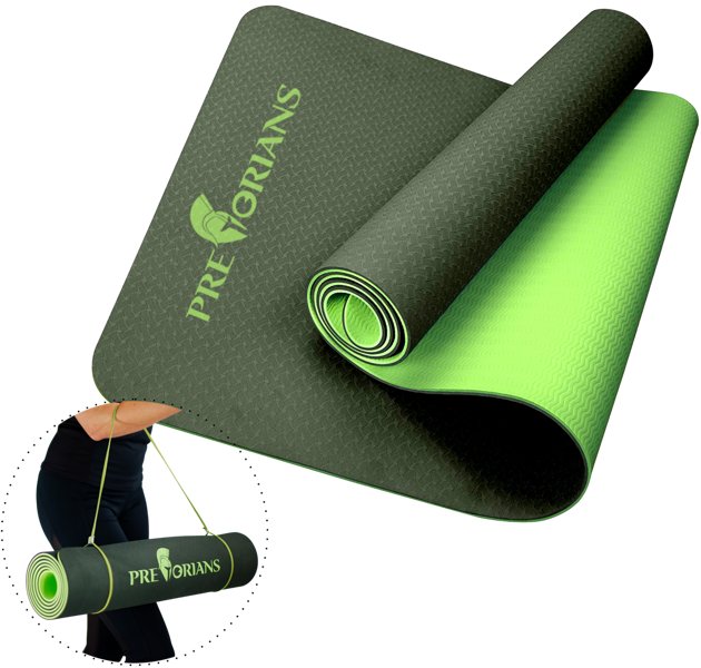 Mata Do Ćwiczeń Fitness Yogi 6Mm Tpe Pretorians Zielona