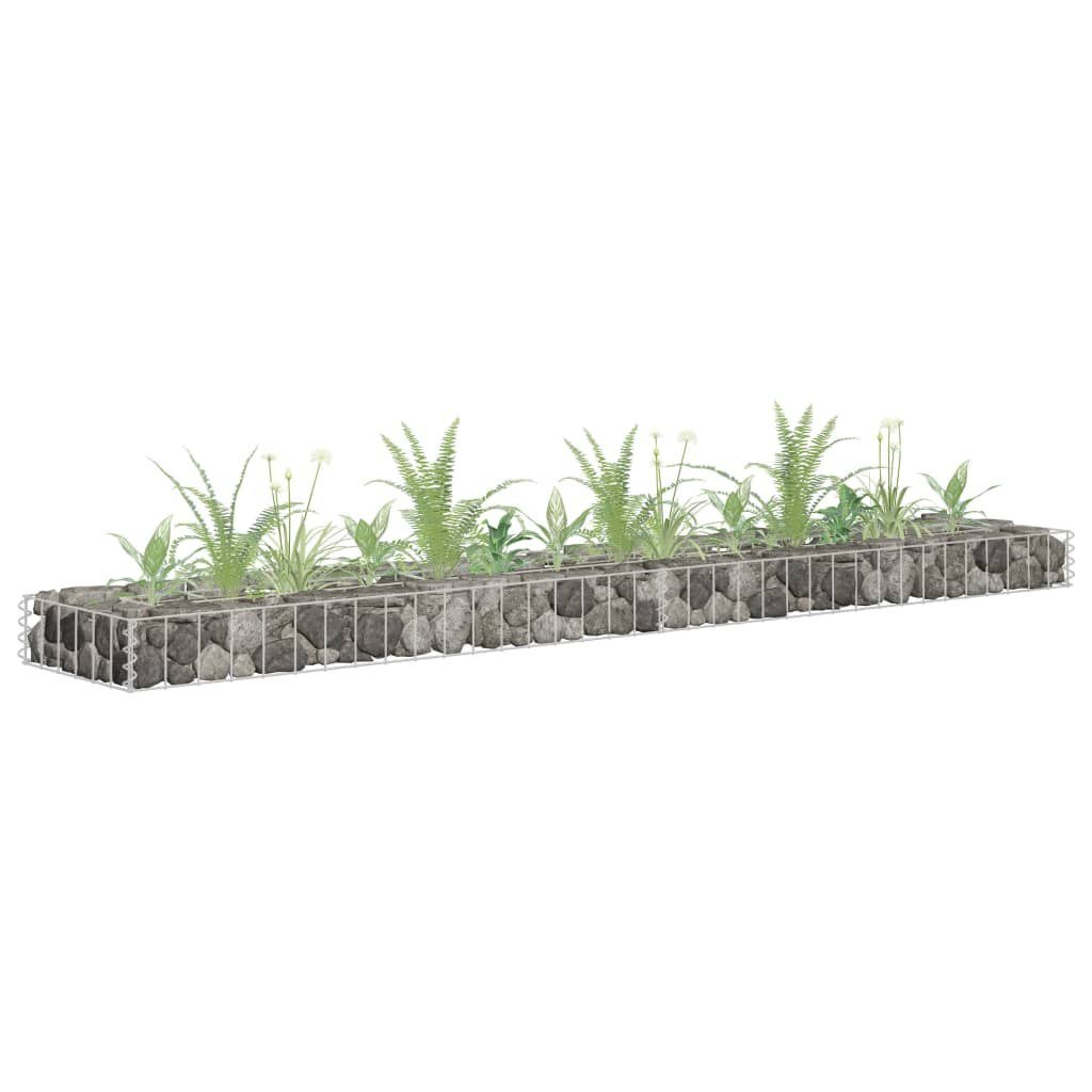 vidaXL Podwyższona donica gabionowa galwanizowana stal 180x30x10 cm 145632