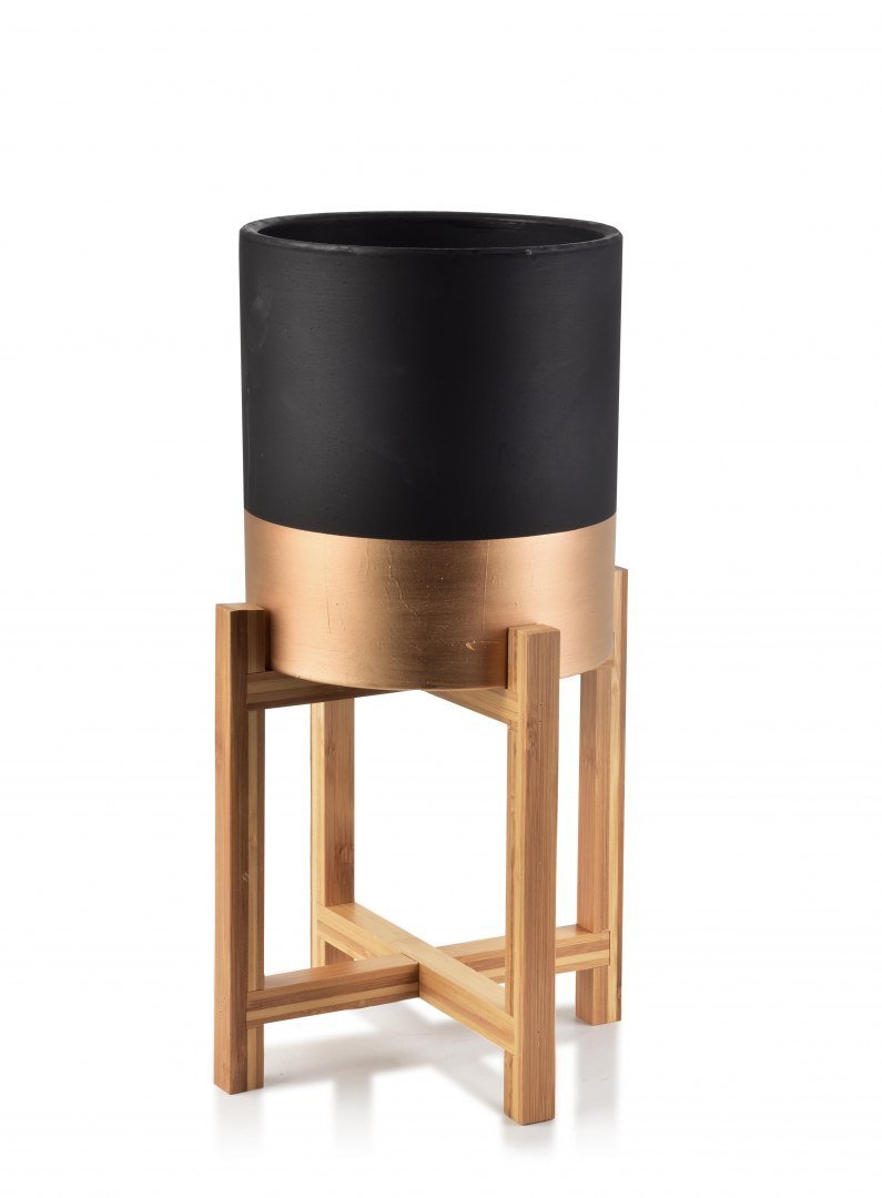 Kwietnik z osłonką Ava Simple Gold 40 cm