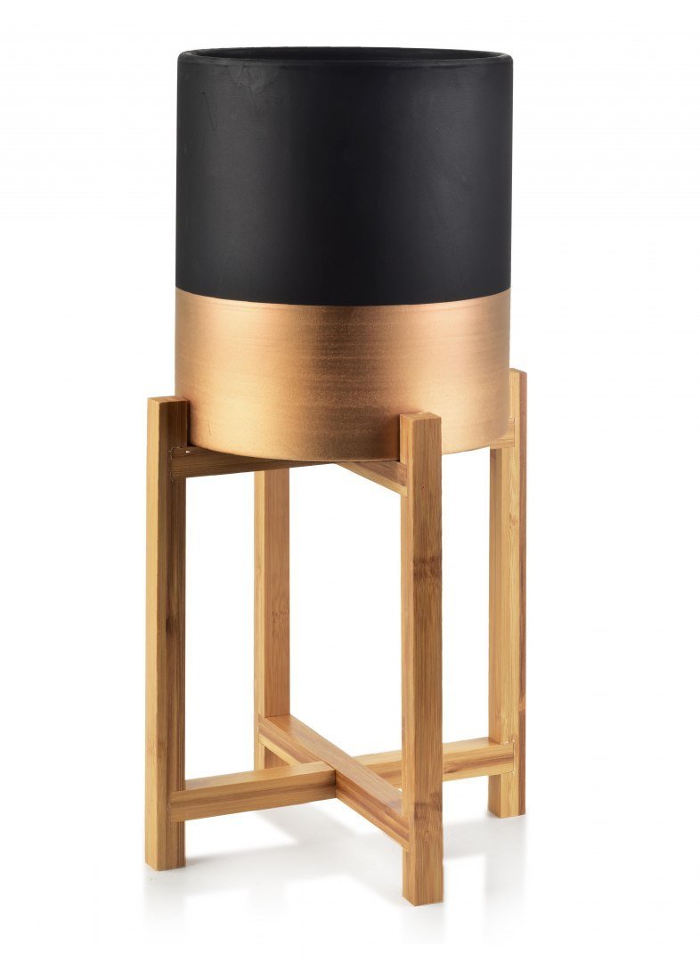 Kwietnik z osłonką Ava Simple Gold 47 cm