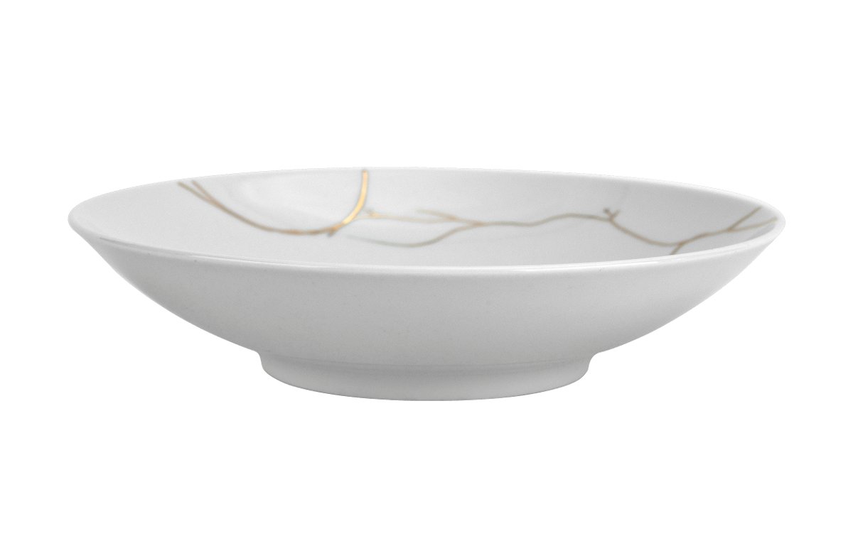 Talerz głęboki 21cm Tektonika biała