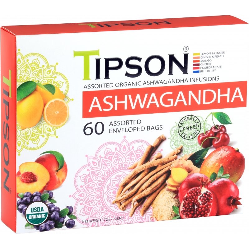 ORGANIC ASHWAGANDHA ASSORTED w saszetkach - 60 x 1,2 g