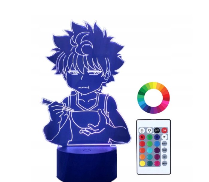 Lampka Nocna 3D Led Hunter X Hunter Killua Grawer