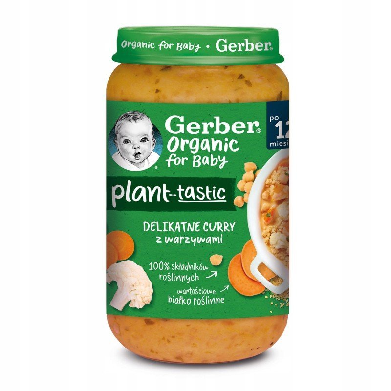 Gerber Nestlé Organic for Baby Plant-tastic Delikatne curry z warzywami po 12 miesiącu 250 g 1149518