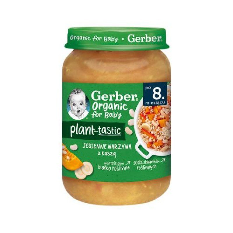 Gerber Nestlé Organic for Baby Plant-tastic Jesienne warzywa z kaszą po 8 miesiącu 190 g 1149514