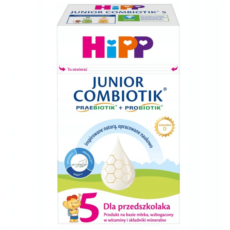 Hipp 5 Junior Combiotik produkt na bazie mleka dla przedszkolaka 550 g