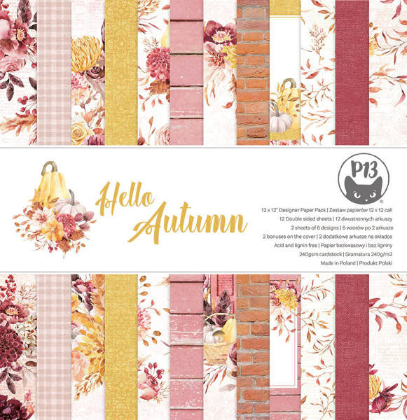 Zestaw Papierów Ozdobnych 30X30 Cm Hello Autumn