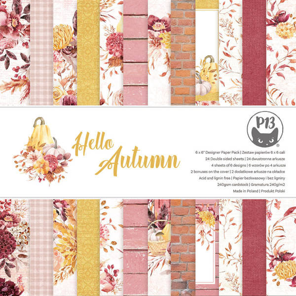 Zestaw Papierów Ozdobnych 15X15 Cm Hello Autumn