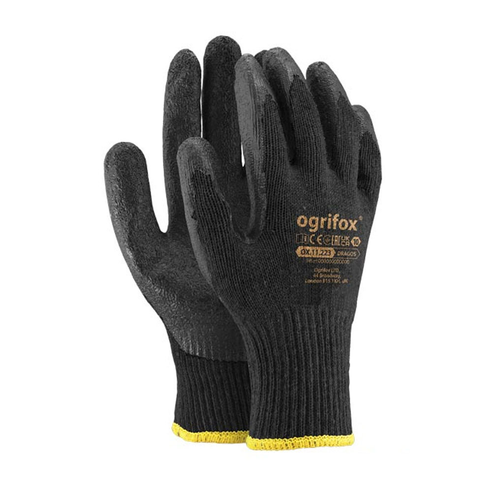 Rękawice ochronne robocze powlekane gumą roz. 10