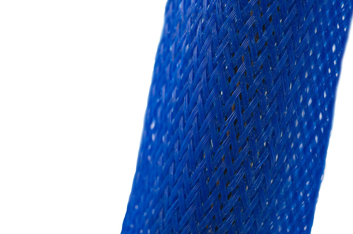 Rozciągliwy Oplot Poliestrowy Do Kabli I Przewodów Śr. 38 Mm – Niebieski