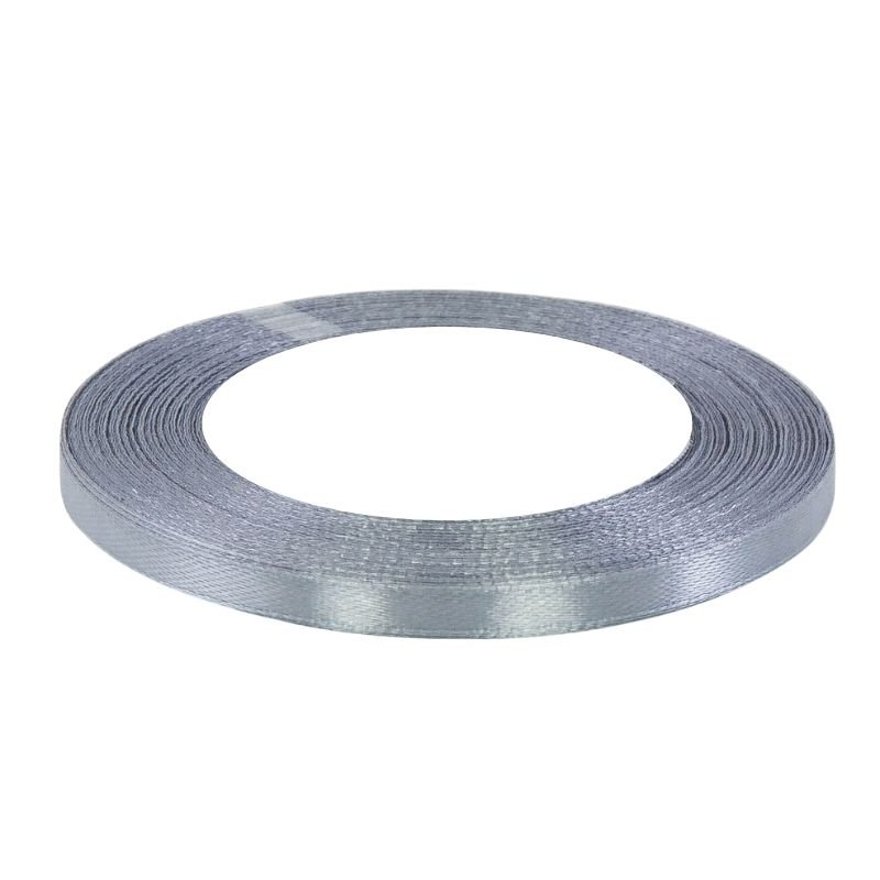 Wstążka Satynowa Ciemno Srebrna 6Mm X 36Y