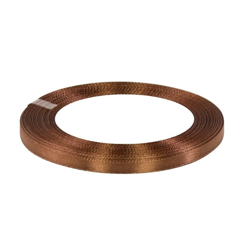 Wstążka Satynowa Czekoladowa 6Mm X 36Y