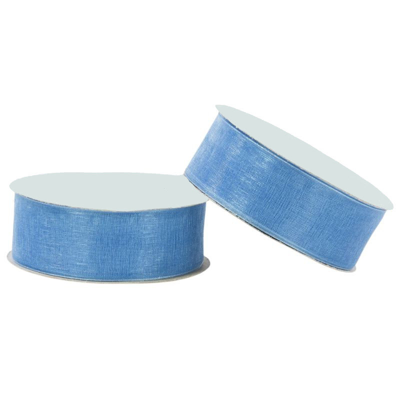 Wstążka Organza Dekoracyjna Niebieska 25Mm X 25Y