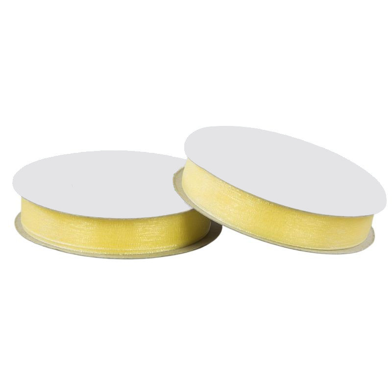Wstążka Organza Dekoracyjna Jasno Żółta 12Mm X 25Y