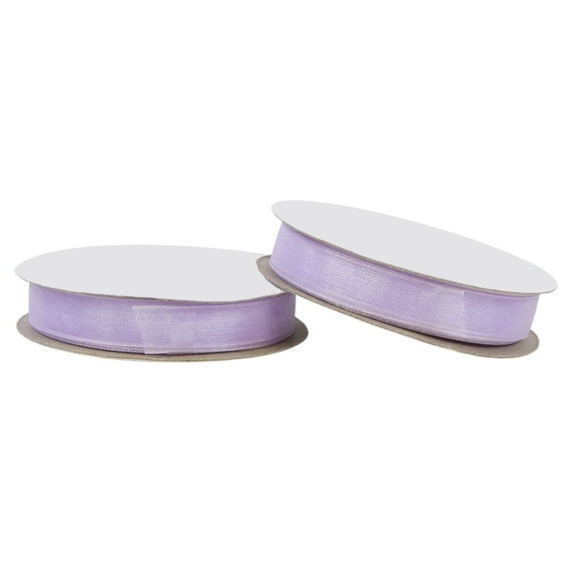 Wstążka Organza Ozdobna Różowy Wrzos 12Mm X 25Y