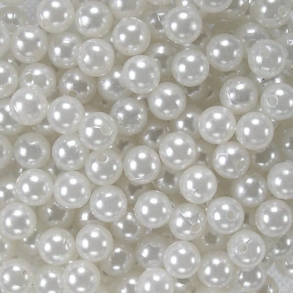 Koraliki perłowe 14 mm (4szt) Białe