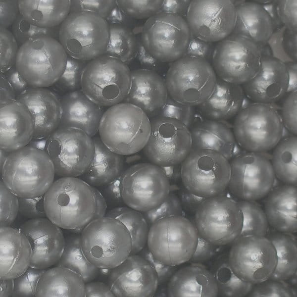 Koraliki perłowe 14 mm (4szt) Srebrny