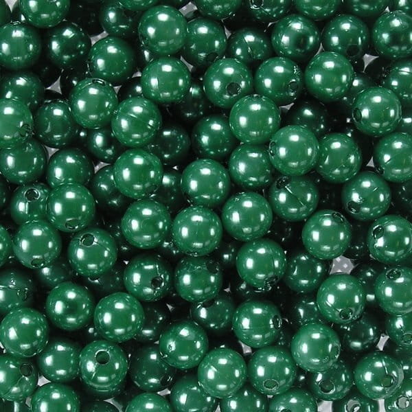 Koraliki perłowe 14 mm (4szt) Zielony