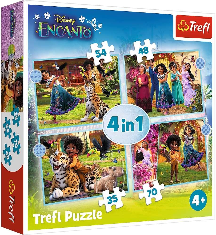 Puzzle 4w1 Nasze magiczne Encanto 35, 48, 54 i 70 elementów