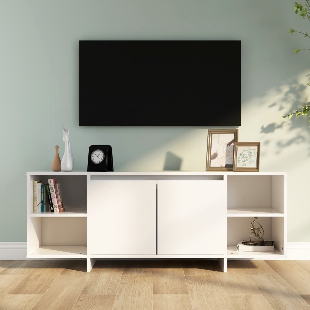 Lumarko Szafka pod TV, biała, 130x35x50 cm, płyta wiórowa