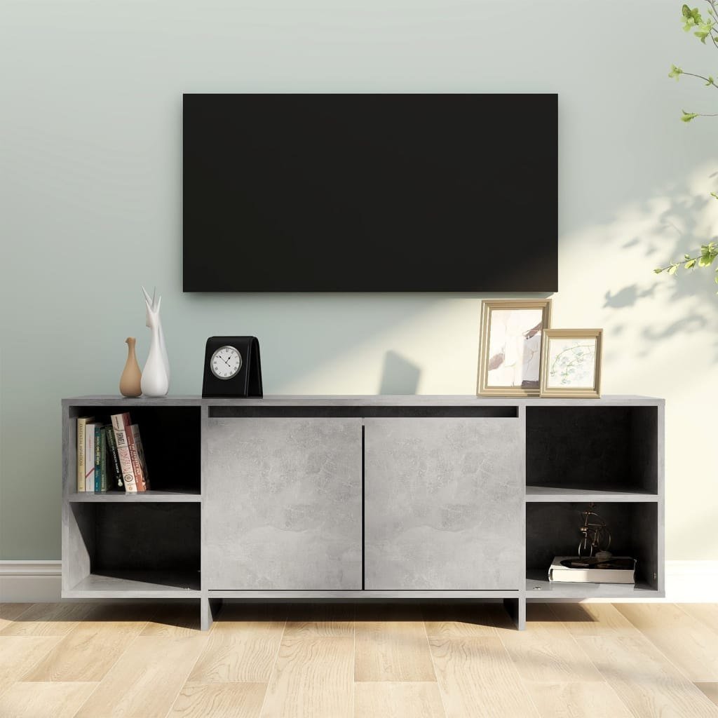 Lumarko Szafka TV, szarość betonu, 130x35x50 cm, płyta wiórowa