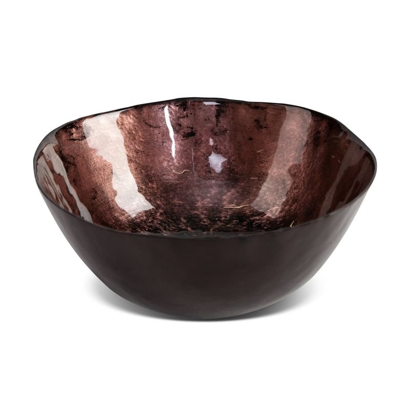 EUROFIRANY Misa ceramiczna 22 cm brązowa