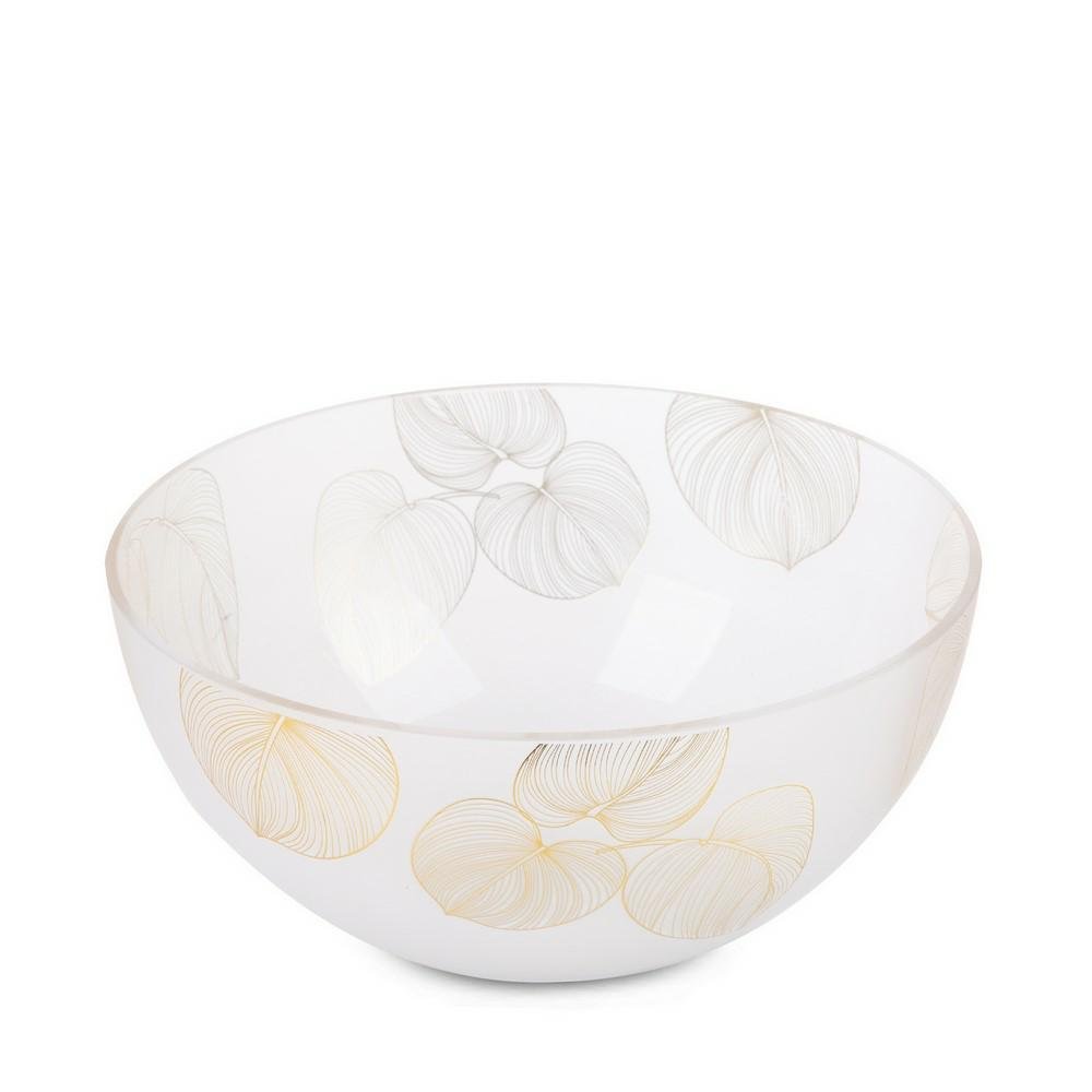 Misa 25x13 Blanca 5 biała złota liście ze szkła artystycznego Limited Collection Eurofirany