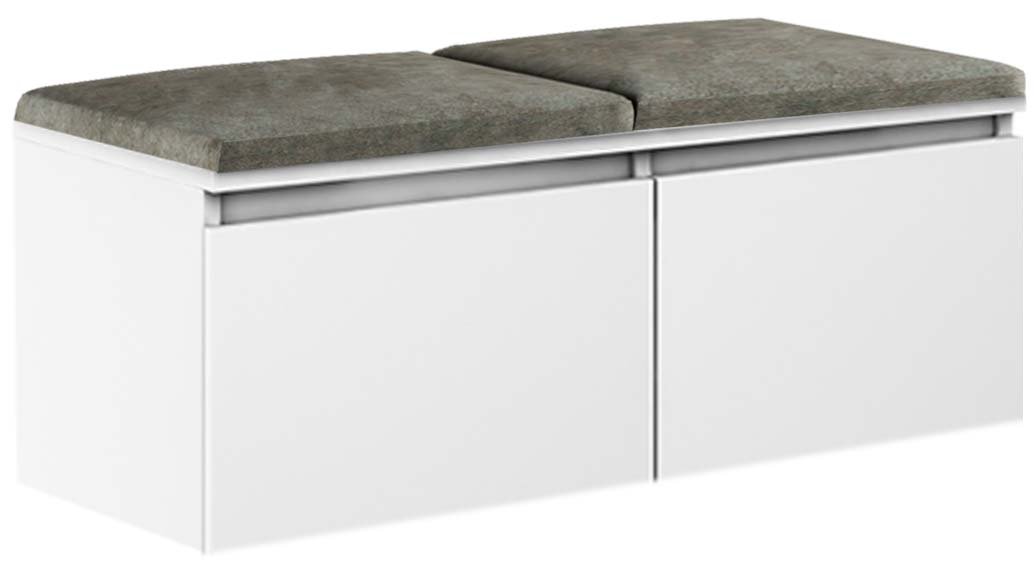 Agat  Sławomir Grzybek, Szafka na Buty z Siedziskiem, Biało-szare